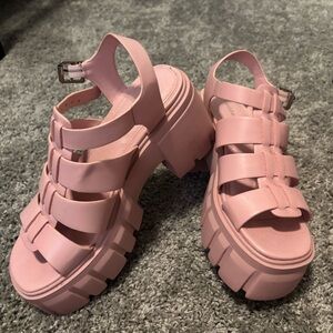 Steve Madden Blush Pink Platform Sandals